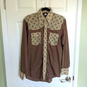 Vintage Sears Western Wear Floral Shirt size M